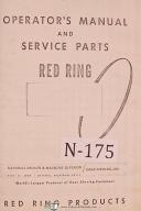 National Broach-National Broach Red Ring GHB Gear Hone Operation Service Parts Schematics Manual-GHB-Red Ring-01